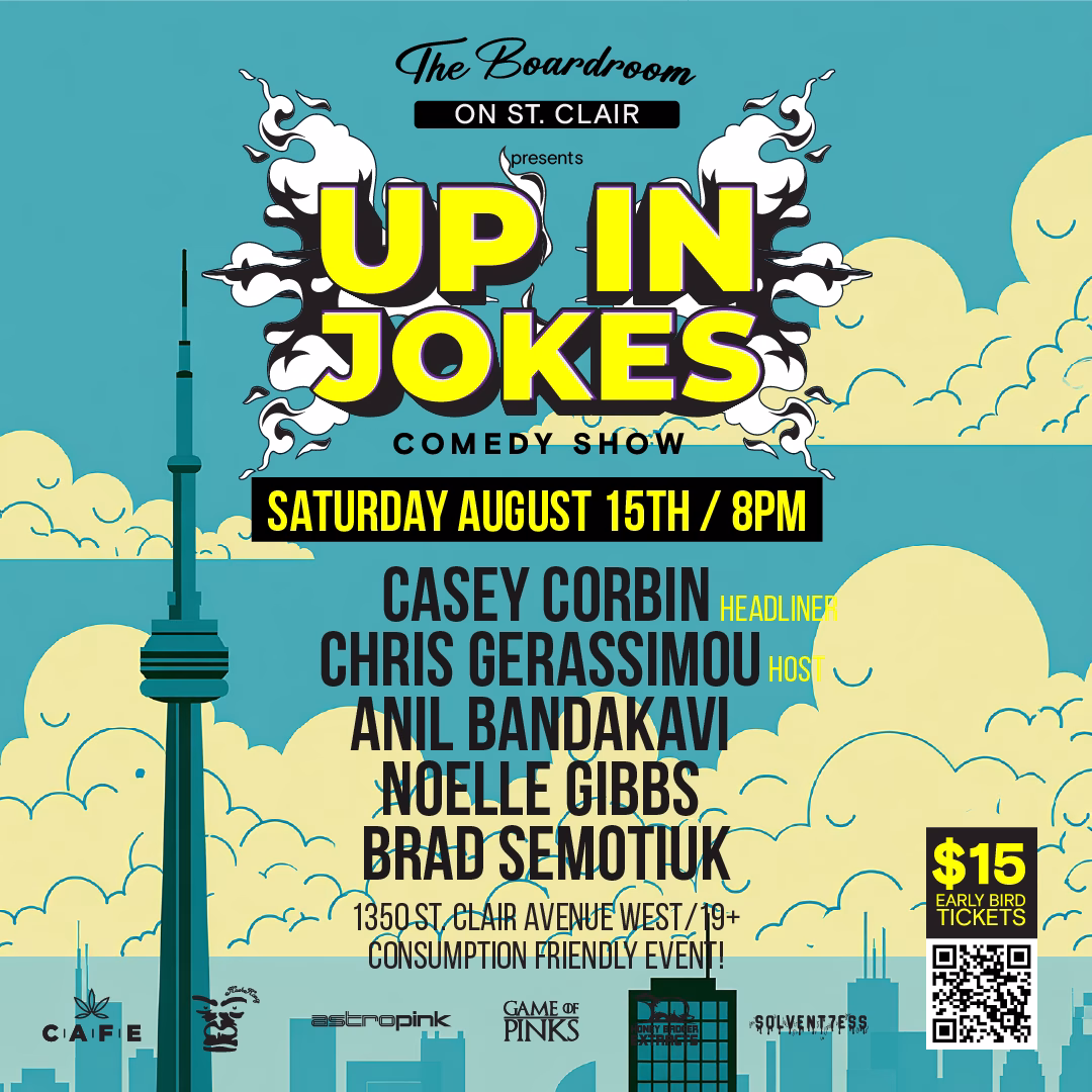 Up in Jokes Toronto Comedy Show August 15th 2026